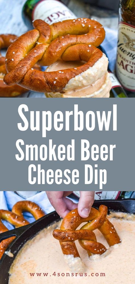 Smoker Beer Cheese Dip, Smoked Chip Dip, Traeger Dip Recipes, Smoked Beer Cheese Dip, Smoked Dips Appetizer, Smoked Cream Cheese Dessert, Smoked Dip Recipe, Smoked Dips, Smoker Appetizers Snacks