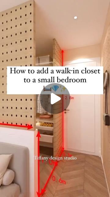 One Room Decor Small Spaces, Bedroom Wall Closet Ideas, Interior For Small Bedroom, Walk In Closet Ideas For Small Spaces, Makeover Room Ideas Bedrooms, Small Bedroom With Closet Ideas, Small Room Renovation Bedrooms, Walk In Closet Small Space, Tiny Room Storage