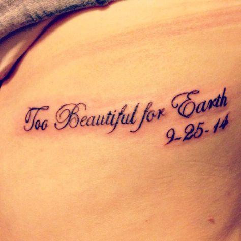 Baby Memorial Tattoos, Memorial Quotes, Grandma Tattoos, Earth Tattoo, Good Tattoo Quotes, Tribute Tattoos, Baby Memorial, Remembrance Tattoos, Quotes Tattoos