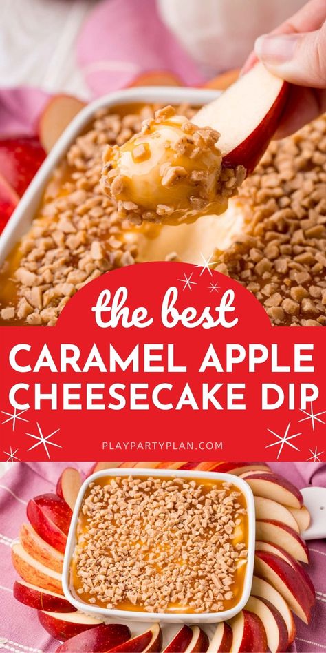 Cream Cheese Caramel Apple Dip, Apple Cheesecake Dip, Caramel Apple Cheesecake Dip, Dessert Dip Recipes, Caramel Apple Dip, Dessert Oreo, Fall Appetizers, Caramel Apple Cheesecake, Apple Cheesecake