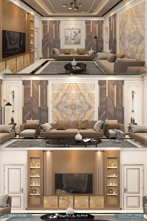 Wall Paneling Ideas Living Room, Drawing Room Wall Design, Drawing Room Ideas, Drawing Room Design, Grey Theme, Living Room Wall Designs, Lobby Interior Design, Drawing Room Interior Design, Luxury House Interior