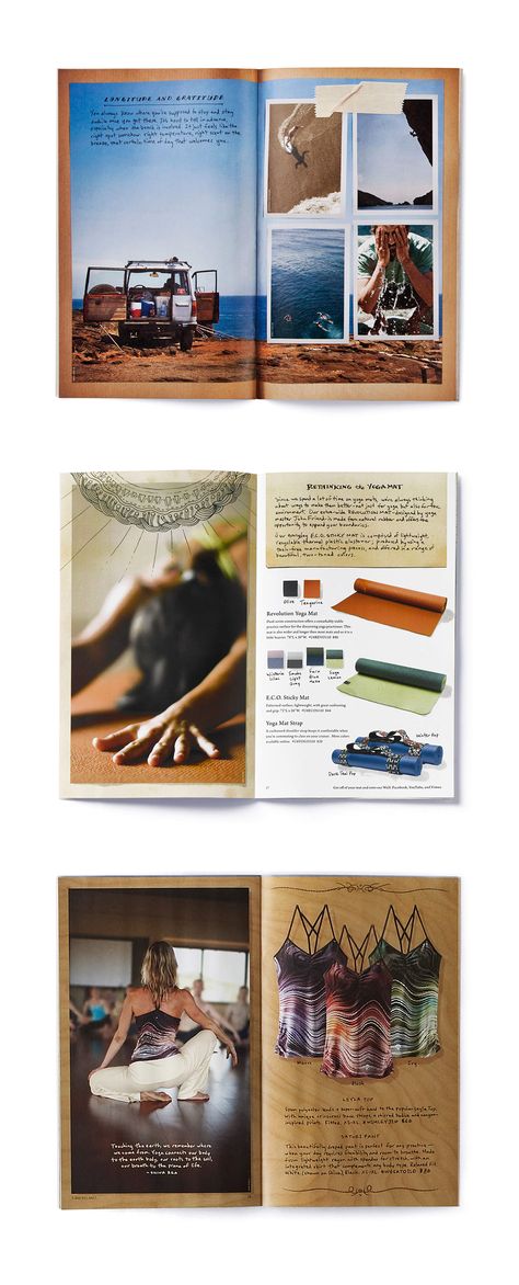 Elixir was enlisted by prAna for its 2010 rebranding effort. They wanted to shift away from being perceived as an items-based yoga and climbing company and evolve into what they referred to as “an authentically soulful lifestyle brand.” How? By being real. Not faking anything. No short cuts. The brand visual language we created for prAna was the design equivalent of live acoustic music. #prana #yoga #lifestyle #brand #branding #design #layout #apparel #catalog Apparel Catalog Design, Being Perceived, Catalog Design Layout, Prana Yoga, Catalogue Layout, Lifestyle Branding, Acoustic Music, Visual Language, Small Stuff