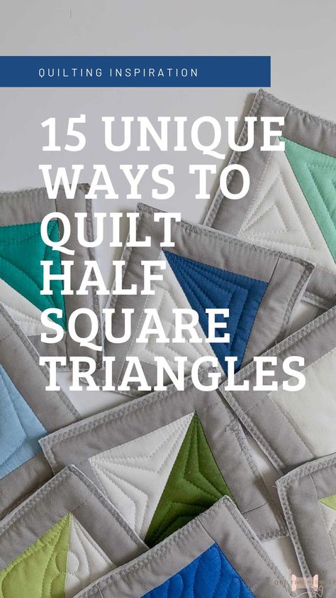 Quilting Hst Blocks, Machine Quilting Designs Hst, Modern Machine Quilting Designs, Quilting Triangles Free Motion, Dot To Dot Quilting, Hand Quilting Motifs, Hst Quilting Designs, Quilting Designs For Triangles, Free Motion Quilting Designs For Half Square Triangles