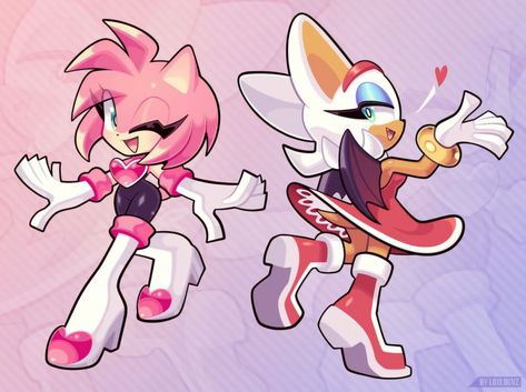 Amy And Rouge, Maria The Hedgehog, Clothes Swap, Friends Fanart, Amy The Hedgehog, Cartoon And Anime, Sonic Heroes, Sonic And Amy, Sonic And Friends