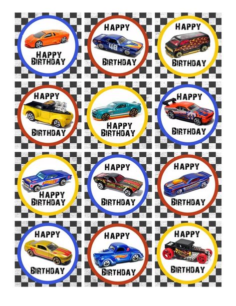 Hot Wheels Birthday Party Pack Free Printables Hot Wheels Cupcakes Toppers, Hot Wheel Printables, Hot Wheels Cupcakes, Hot Wheels Themed Birthday Party, Hot Wheels Invitations, Bolo Hot Wheels, Ben 1000, Hot Wheels Cake, Hotwheels Birthday Party