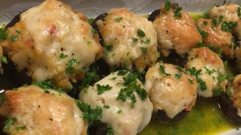 Red Lobster Stuffed Mushrooms, Lobster Stuffed Mushrooms, Stuff Mushrooms, Seafood Stuffed Mushrooms, Mushrooms Recipes, Crab Stuffed Mushrooms, Crab Stuffed, Broiled Salmon, Recipes Seafood