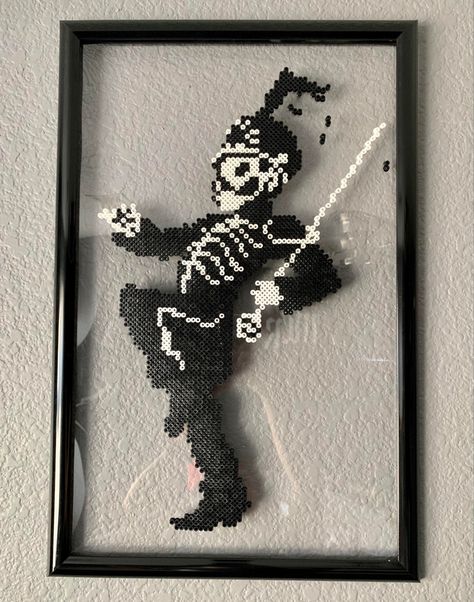 Lovejoy Perler Beads, Sally Face Perler Bead Pattern, Ghost Face Perler Beads, Beetlejuice Perler Bead Patterns, Perler Bead Beetlejuice, Spooky Perler Beads, Ghost Band Perler Beads, Coraline Perler Beads, Hazbin Hotel Perler Beads