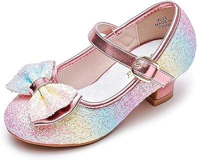 Amazon.com | Walofou Flower Girls Wedding Party Heel Princess Shoes Flats for Kid Toddler | Flats Toddler Dress Shoes, Kids Heels, Girls High Heels, Mary Jane Ballet Flats, Flower Girl Shoes, Girls Dress Shoes, Flower Shoes, Girls Heels, Party Heels