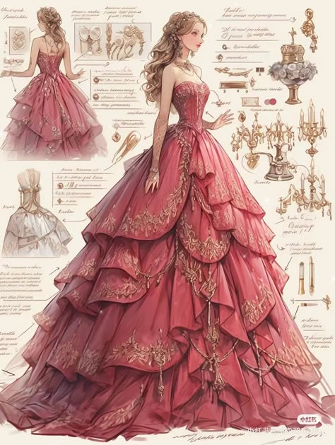 Ball Gown Sketches, Crossfit Photography, Yoga Strong, Dreamy Gowns, Mode Rose, Sports Fit, Dress Design Drawing, Fairytale Fashion, Modest Dresses Casual