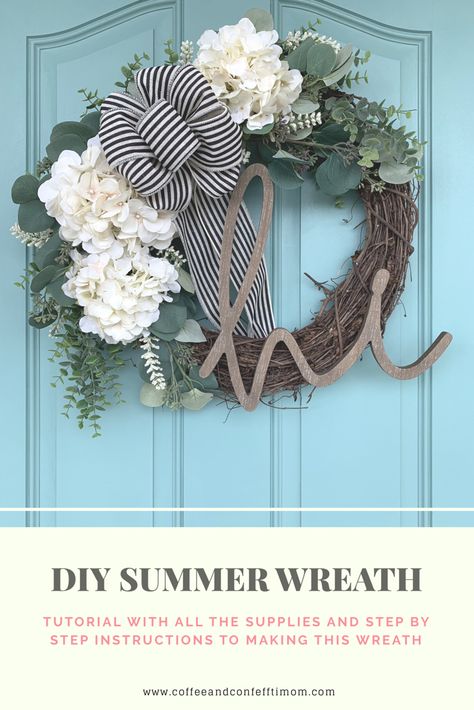 Diy Monogram Wreath For Front Door, Popular Wreaths For 2022, How To Make A Front Door Wreath, How To Make Door Wreaths, How To Make Wreaths Step By Step, Diy Front Door Wreaths Year Round, Making Wreaths Step By Step, How To Make A Wreath Step By Step, Grapevine Wreath Ideas Diy