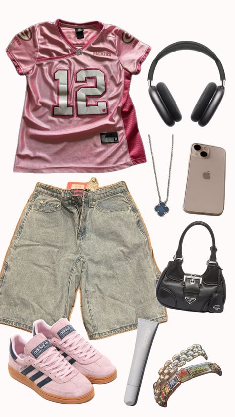 outfit inspo💗 #sambas #jorts #ootd #fashion #y2k #baggy #ahs Street Style Outfits Casual, Pink Streetwear, Pink Jersey, Streetwear Fits, Shoes Outfit Fashion, Fashion Y2k, Outfit Inspo Casual, Matching Couple Outfits, Y2k Baggy