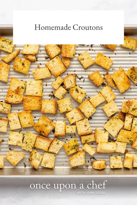 Homemade Croutons Croutons From Stale Bread, How To Make Croutons From Old Bread, Old Bread Recipes What To Do With, Yellow Squash Soup, How To Make Croutons, Savoury Pies, Beautiful Bread, Scrumptious Food, Leftover Bread