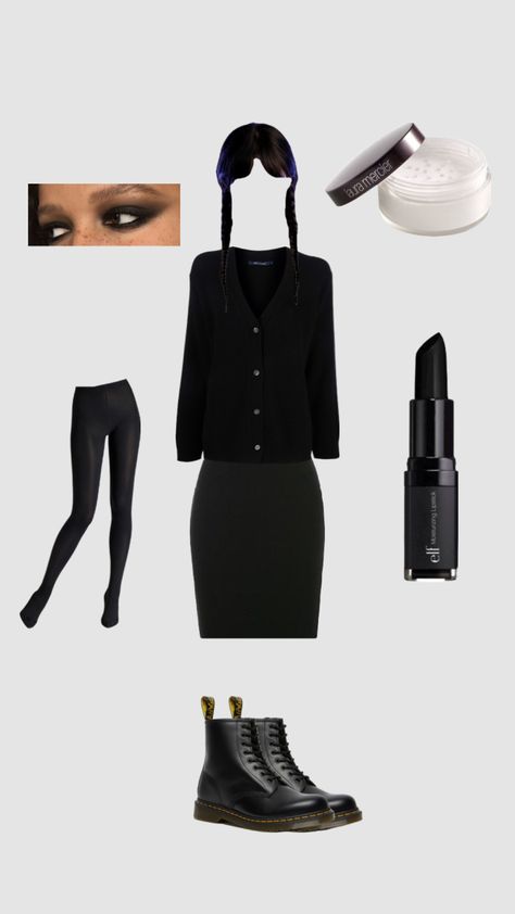 Wensday Adams Outfits, Wednesday Addams Outfit Inspiration, Wednesday Inspired Outfit, Wensday Adams, Wednesday Addams Makeup, Wednesday Addams Style, Wednesday Style, Wednesday Addams Outfit, Wednesday Addams Costume