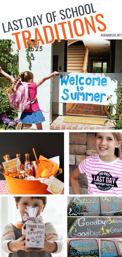 Last Day of School Traditions #summer #lastdayofschool Last Day Of School Snack Ideas, Last Day Of School Snacks For Kids, Last Day Of School Dinner Ideas, Last Day Of School Decorations At Home, Last Day Of School Ideas For Home, First Day Of Summer Ideas, Last Day Of School Breakfast Ideas, 1st Day Of Summer, Last Day Of School Party Ideas