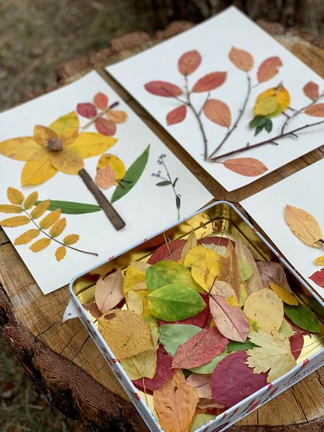 Fall Leaves Crafts, Leaves Crafts, Autumn Leaves Craft, Nature Collage, Fall Arts And Crafts, Backyard Oasis Ideas, Homeschool Crafts, Toddler Arts And Crafts, Leaf Crafts