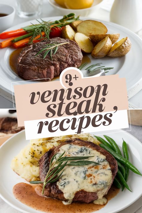 If you enjoy cooking venison steak. these easy recipes are perfect for dinner tonight. From juicy marinades to savory sides. you’ll find delicious ideas to impress your family. Perfect for grilling. sautéing. or slow cooking. these meals are sure to satisfy. Think spices. herbs. sauces. and flavor! Venison Steak Dinner Ideas, Venison Steaks Recipes, Venison Steak Marinade, Cooking Venison, Venison Steak Recipes, Cooking Venison Steaks, Slow Cooker Venison, Sirloin Tip Steak, Sirloin Steak Recipes