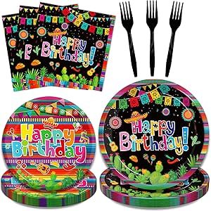 Mexican Birthday Party, Fiesta Party Supplies, Mexican Birthday Parties, Birthday Party Plates, Carnival Birthday Party, Mexican Party Decorations, Mexican Fiesta Party, Mexican Birthday, Fiesta Party Decorations