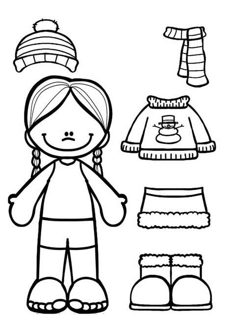 Spring Preschool Worksheets In Spanish / Hojas De Trabajo Winter Clothing Drawing, Winter Clothes Activities Preschool, Clothing Activities For Preschool, Winter Clothes Preschool Activities, Spring Worksheets Preschool, Clothing Drawing, Winter Activities Preschool, Clothing Themes, Thema Winter