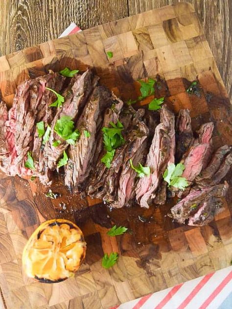 This Herbed Skirt Steak is made quickly and easily with pantry staples.  It turns out the most flavorful, moist steak ever.  {gluten free, keto, whole30, paleo} Bison Tacos, Carne Asada Grilled, Chipotle Recipe, Carne Asada Marinade, Carne Asada Recipes, Lime Crema, Marinated Flank Steak, Easy Grilling, Grilling Season