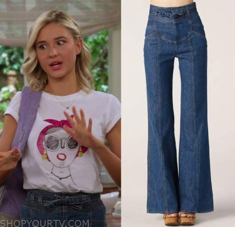 Katie Cooper Outfits, Katie Cooper, Alexa And Katie, Alexa & Katie, Worn On Tv, Wardrobe Clothes, Clothes Style, Flared Jeans, Style Outfits