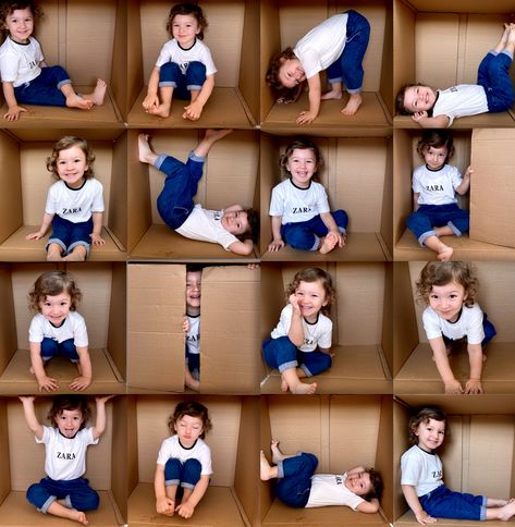 Box Photoshoot, Diy Photo Studio, Toddler Photoshoot, Become A Photographer, Baby Shoot, Box Photo, Baby Poses, Photo Box, White Box