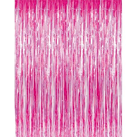 PMU Metallic Fringe Curtains (Hot Pink) 3ft x 8ft Pkg/12 Curtain Backdrop Wedding, Party Streamer, Fringe Curtains, Streamer Backdrop, Pink Party Decorations, Party Photo Backdrop, Photo Booth Background, Photo Backdrop Wedding, Party Streamers