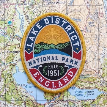 Range of woven patches celebrating the classic fells of the English Lake District. Hiking Patches, National Park Patches, Water Island, Lake District National Park, Camping Blanket, Vintage Patches, Vintage Beer, Recycled Yarn, A Hill