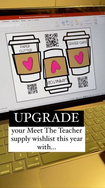 Teacher Wishlist Display, Amazon Wishlist For Teachers Qr Code, Make Qr Code, Teacher Wish List, Amazon Wishlist, Beginning Of Year, Back To School Night, Teacher Supplies, Meet The Teacher