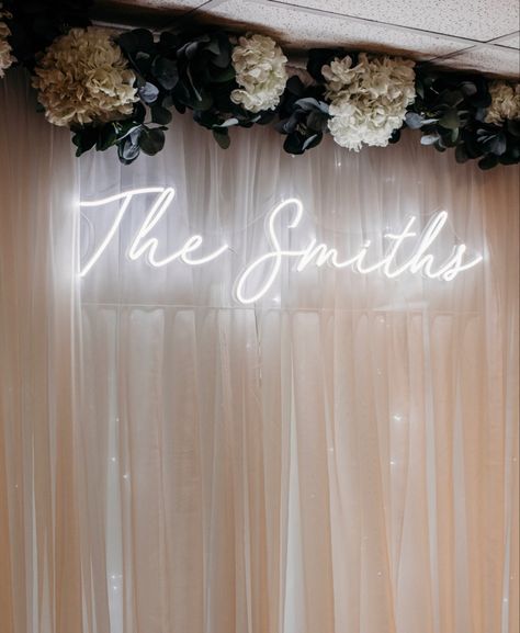 The Smiths Wedding Sign, The Smiths Neon Sign, The Smiths Wedding, Mr And Mrs Smith Wedding Theme, Me And Mrs Smith, Dark Green Wedding, Smith Wedding, Mr And Mrs Smith, Mrs Smith