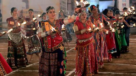 Navratri 2019 Start and End Date: When is Navratri Starting in 2019? https://indianexpress.com/article/lifestyle/life-style/navratri-2019-start-end-date-when-is-navratri-starting-in-2019-5991537/ Navaratri Festival, Navratri Celebration, Lifestyle Articles, Western Region, States Of India, India First, Durga Puja, Durga Goddess, People Dress