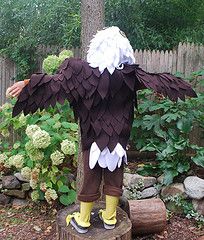 DIY Eagle Costume | Perfect for kids to make with guidance Bald Eagle Costume, Bird Costume Kids, Eagle Costume, Mishloach Manos, Diy Costumes Kids Boys, Owl Costume, Eagle Mascot, Diy Costumes Women, Bird Costume