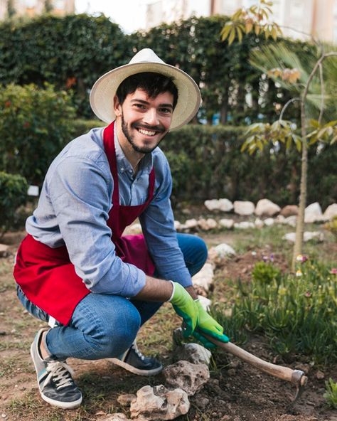 Male Gardener, Smiling Portrait, Farmer Boy, Australian Men, Garden Drawing, Garden Services, Smiling Man, Gardening Outfit, Pure Black