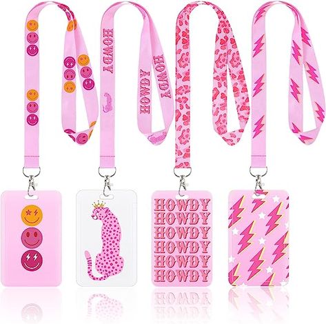 Pink Back To School, Preppy School Supplies, Preppy Accessories, Cute Lanyards, Nurse Office, Office Worker, Student Teacher, Back To School Supplies, Id Badge Holders