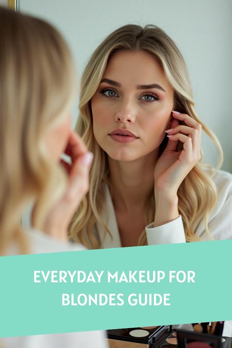 Everyday Makeup for Blondes Guide Tips For Glowing Skin, Makeup Stand, Pink Eyeshadow Look, Blue Smokey Eye, Simple Everyday Makeup, Brunette Makeup, Simple Eyeliner, Smokey Eye Tutorial, Smokey Eye For Brown Eyes