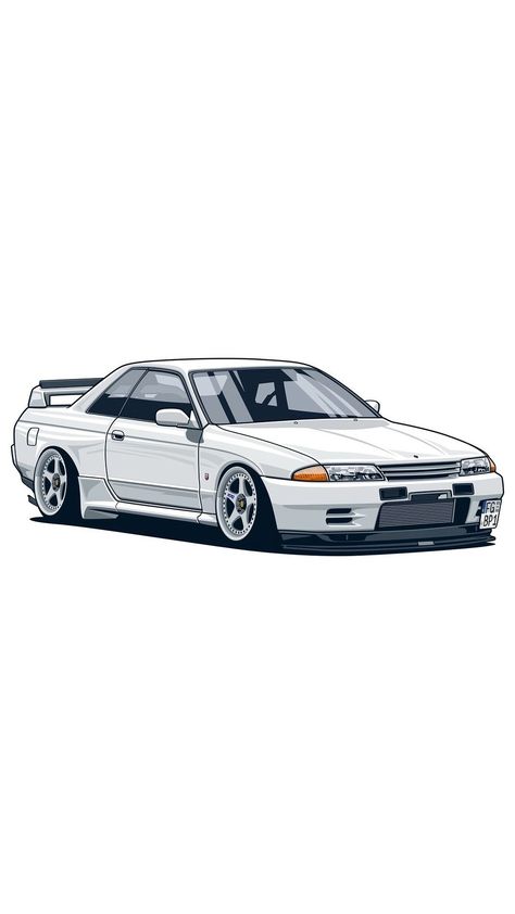 Illustrations Nissan GTR32 Cartoon Car Tattoos, R32 Skyline Drawing, Nissan Gtr R32 Wallpaper, Gtr R32 Drawing, Gtr32 R32 Skyline, Nissan Gtr R32 Skyline, Gtr R32 Wallpaper, Nissan Skyline R32 Wallpaper, Nissan Skyline Drawing