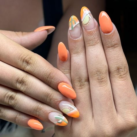 Channeling those Zach Bryan vibes with sunset-inspired nails! Ready for a night of soulful tunes and country charm. 🌅🎶 #ZachBryanConcert #NailArt #CountryMusicNails Zach Bryan Inspired Nails, Zach Bryan Nails, Music Nails, Orange Dessert, Concert Nails, Country Nails, Polygel Nails, Country Charm, Really Cute Nails