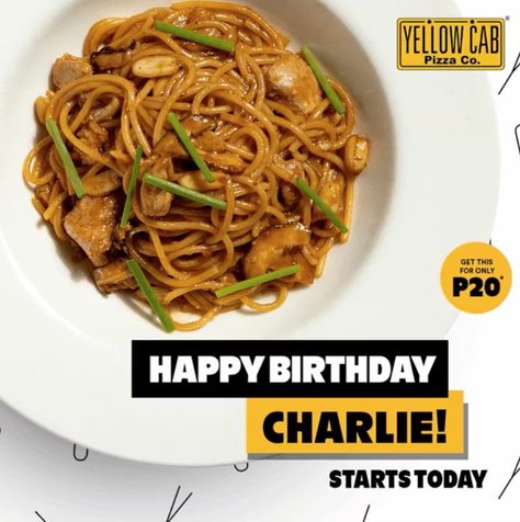 Yellow Cab Pizza – Get a Regular Charlie Chan Pasta for ₱20 Yellow Cab Charlie Chan Pasta Recipe, Charlie Chan Pasta Recipe, Yellow Cab Pizza, Carb Loading, Charlie Chan, Big Appetite, Yellow Cabs, Pasta Lover, Pasta Recipe