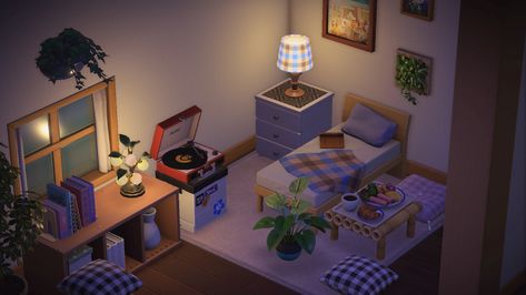 Animal Crossing Small Room Ideas, Acnh Home Interior, Animal Crossing Room Ideas, Animal Crossing Bedroom, Animal Crossing 3ds, Happy Home Designer, Animal Crossing Wild World, Home Ac, Acnh Ideas