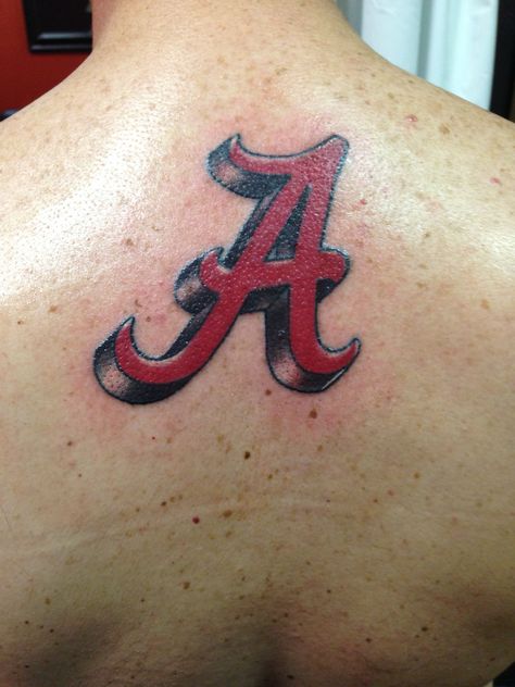 Glitter Eye Black, Alabama Tattoos, Dog Tags Tattoo, Alas Tattoo, State Tattoos, Black Men Tattoos, Football Tattoo, Red Heart Tattoos, Alabama A