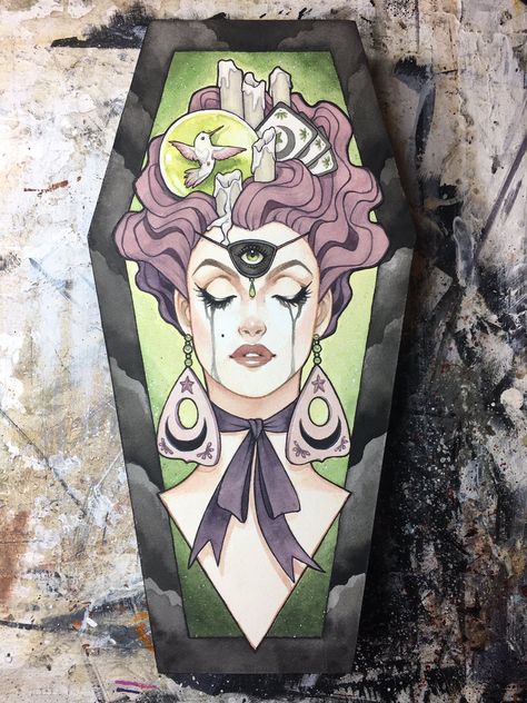 Glenn Arthur в Твиттере: «Finished! My custom watercolor paper mounted coffin shaped wood panels are done and in my shop for anyone interested in original art. I love the way they turned out and I do have plans for some kind of prints with these ladies so stay tuned https://t.co/Un8IotFcU8 #Trekell https://t.co/liaKiAUxgy» / Твиттер Glen Arthur Art, Glen Arthur, Halloween Illustrations, Halloween Illustration, Wood Panels, Favorite Artist, Custom Watercolor, Samhain, Halloween Art