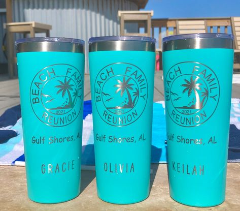 Beach Cups, Vacation Tumbler, Vet Tech Gifts, Engraved Tumblers, Picnic Inspiration, Wedding Tumblers, Gifts For Veterinarians, Beach Family, Wedding Decor Elegant