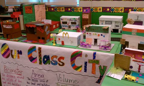 Classroom City (mathematics/5th grade) Math 5th Grade, Fifth Grade Classroom, Volume Activities, Maths Classroom, Volume Math, 5th Grade Activities, Math Charts, Spring Math, Math Anchor Charts