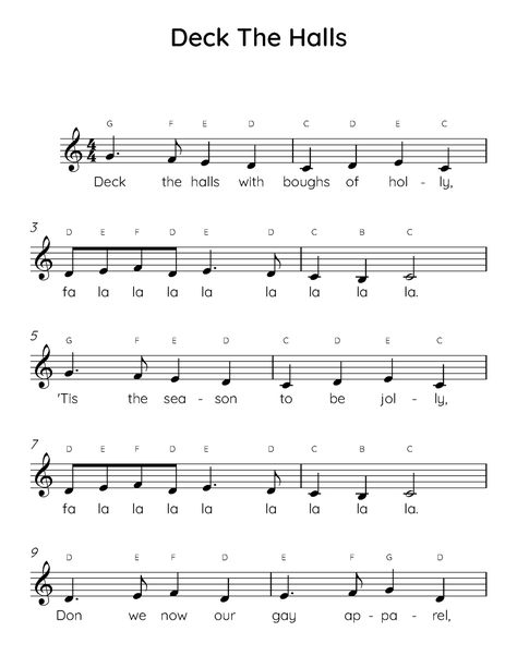 Deck The Halls Easy Piano Sheet Music Easy Piano Notes With Letters, Very Easy Piano Sheet Music, Clarinet Sheet Music With Letters, Easy Piano Songs With Letters Disney, Piano Easy Songs With Letters, Flute Sheet Music Easy, Up Piano Notes, Piano Sheet Music With Letters Popular, Piano Chords For Songs Easy