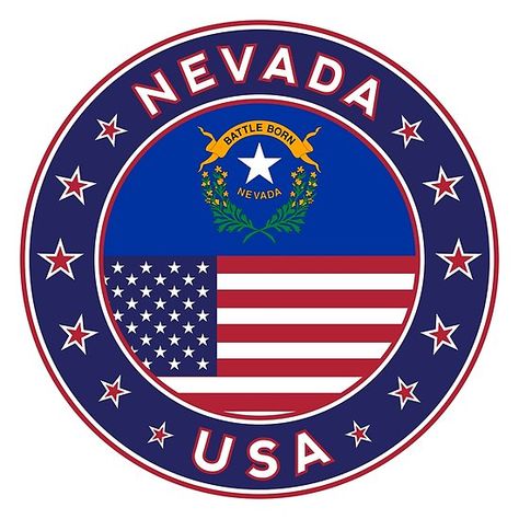 Nevada Day, Stickers Usa, Nevada Flag, Usa Stickers, Sticker Luggage, Medieval Shields, Stamp Maker, White Bg, Stickers For Cars