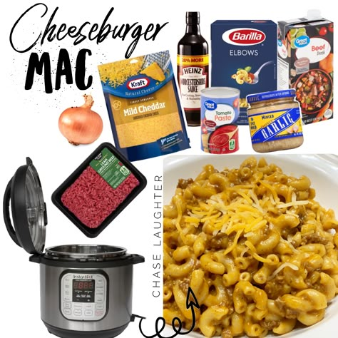 Ingredients • 1 lb ground beef • 1/2 c. onion diced • 1 Tbsp garlic minced • salt & pepper to taste • 2 tsp Worcestershire sauce • 2 Tbsp tomato paste • 4 c. beef broth • 2 c. shredded cheddar cheese • 16 oz elbow macaroni dry How to make Cheeseburger Mac: Step...Read More Cheeseburger Mac, Cheeseburger Pasta, Pancake Bites, Natural Cheese, Hamburger Helper, Baked Mac, Pancakes Easy, Elbow Macaroni, Electric Pressure Cooker