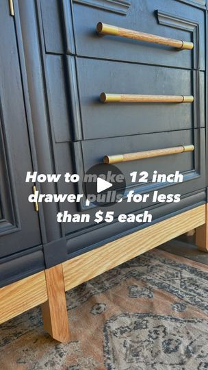 744K views · 39K reactions | Everyone has been asking so here it is! That drawer pull tutorial! 12 inch custom drawer pulls for an incredible price! Looking to enhance your furniture on a budget? These pulls are the way to go! #furnituredesign #flippingfurniture #diy #savingmoney #onabudget #thrifting #dressermakeover #custom | Alyssa Calkins | Silverberg · Get Ready For The Future Make Your Own Drawer Pulls, Diy Wood Drawer Pulls, Diy Drawer Pulls, Diy Furniture Handles, Dyi Drawer Pulls, Cabinet Pulls Diy, Diy Cabinet Handles, Woodshop Drawer Pulls, Drawer Pulls Diy