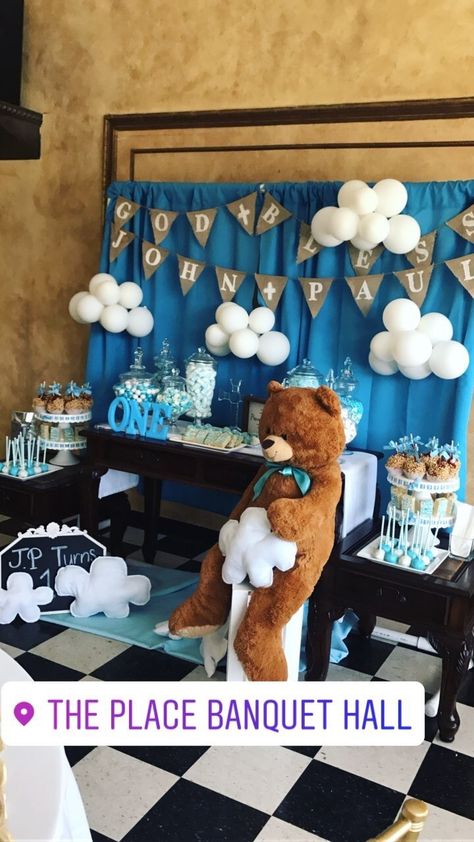 Baby boys first birthday and baptism by DsSweetCo. Baby Boy Baptismal Theme Ideas, Baptism Theme Boy, First Birthday And Baptism Ideas For Boy, Baptism For Boys, Baby Boy Baptism Ideas, Baby Boys First Birthday, Boys First Birthday, Baby Boy Baptism, Baptism Ideas