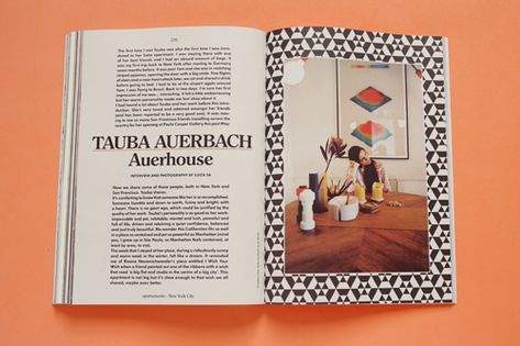 Apartamento Magazine Layout, Folio Layout, Book Publishing Design, Magazine Reference, Graphic Design Inspiration Typography, Tauba Auerbach, Pub Design, Report Design, Interiors Magazine