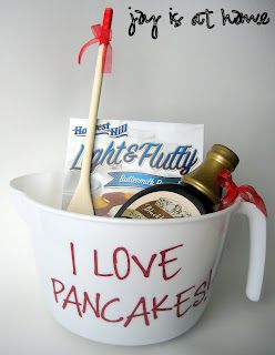 Pancake Gift Basket, Pancakes Gift, Donation Ideas, Fundraiser Baskets, Christmas Gala, Bridal Shower Prizes, Shower Prizes, Raffle Baskets, Door Prizes