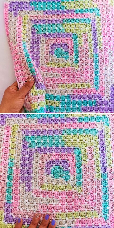 15 Square Baby Blanket Free Crochet Patterns Crocheted Squares, Crochet Blanket Stitch Pattern, Baby Afghan Crochet Patterns, Crochet Square Blanket, Crochet Baby Blanket Free Pattern, Granny Square Crochet Patterns Free, Crochet Blanket Pattern Easy, Easy Crochet Baby Blanket, Crochet Stitches Free